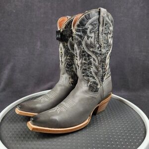 Dan Post‎ Womens Tria Snip Toe Leather Cowboy Boots Size 9.5 M Grey DP4397
